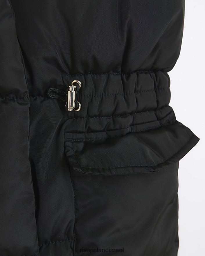 לבוש River Island ג'לט מרופד עמיד למקלחת שָׁחוֹר בנות BDZ4083415