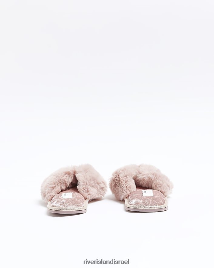 הַנעָלָה River Island נעלי בית מפרווה מלאכותית וָרוֹד נשים BDZ408342