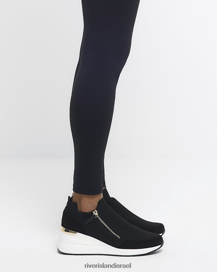 הַנעָלָה River Island להחליק מאמני טריז שָׁחוֹר נשים BDZ408345