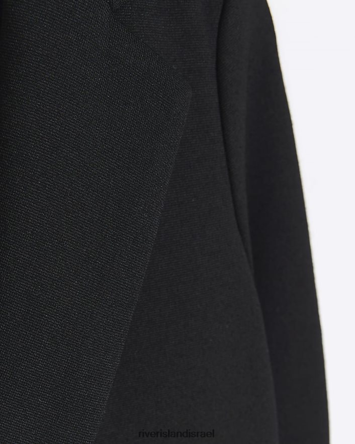 לבוש River Island בלייזר מג'רסי רך שָׁחוֹר בנות BDZ4083486