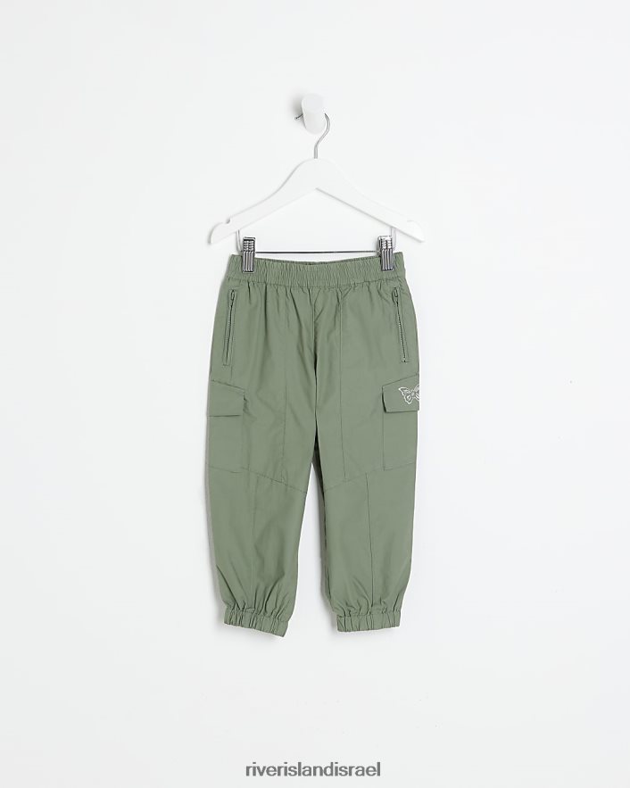 לבוש River Island מג מכנסי מטען רקומים חָקִי בנות BDZ4083569