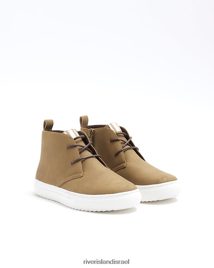 הַנעָלָה River Island ב מגפיים שרוכים בז' בנים BDZ4083618