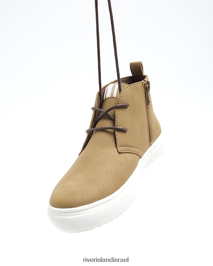הַנעָלָה River Island ב מגפיים שרוכים בז' בנים BDZ4083618