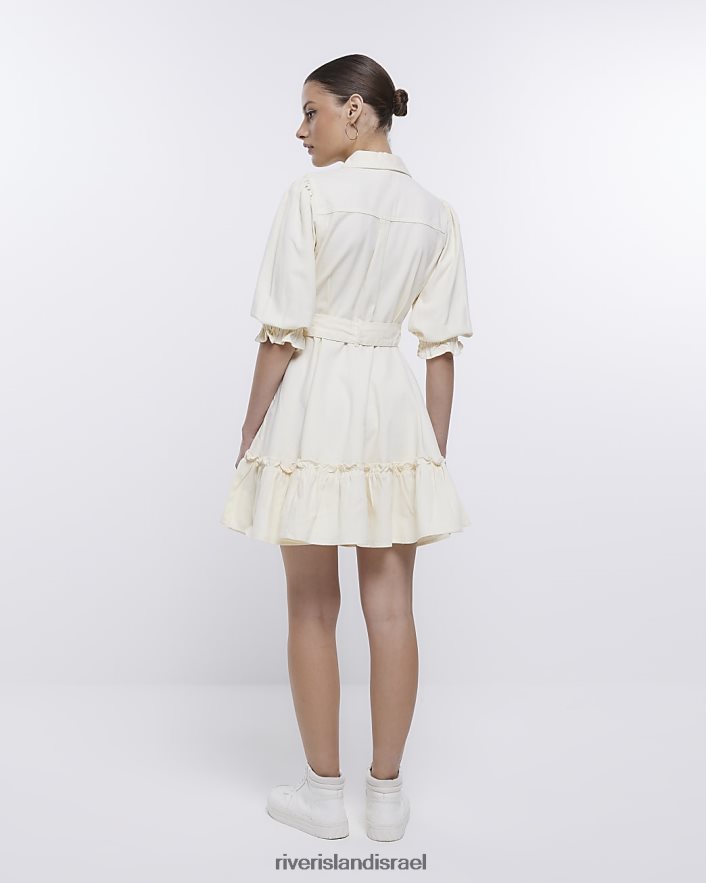 לבוש River Island שמלת מיני חולצת ג'ינס אקרו נשים BDZ408361