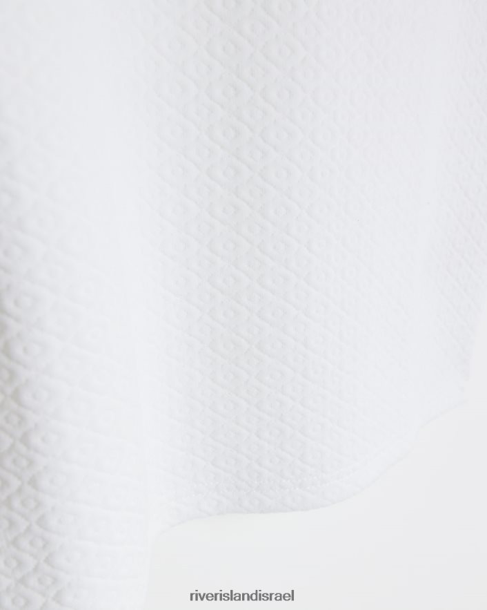 לבוש River Island ב חולצת טריקו עם מרקם לבן בנים BDZ4083629