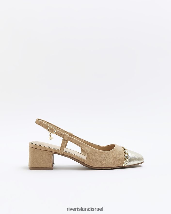 הַנעָלָה River Island נעלי מגרש בלוק עקב בז' נשים BDZ408369