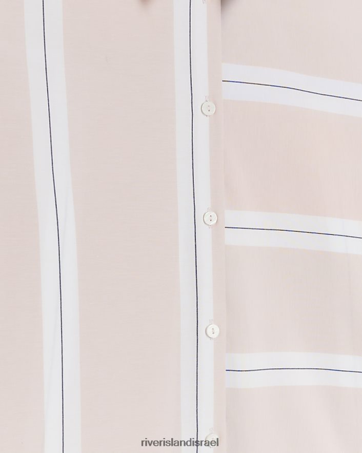 לבוש River Island חולצת פסים עם שרוולים ארוכים וָרוֹד נשים BDZ4083718