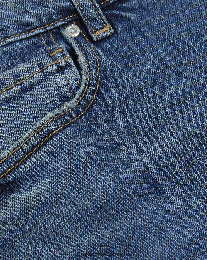 לבוש River Island ג'ינס ישר עם מותן גבוה כְּחוֹל נשים BDZ4083730