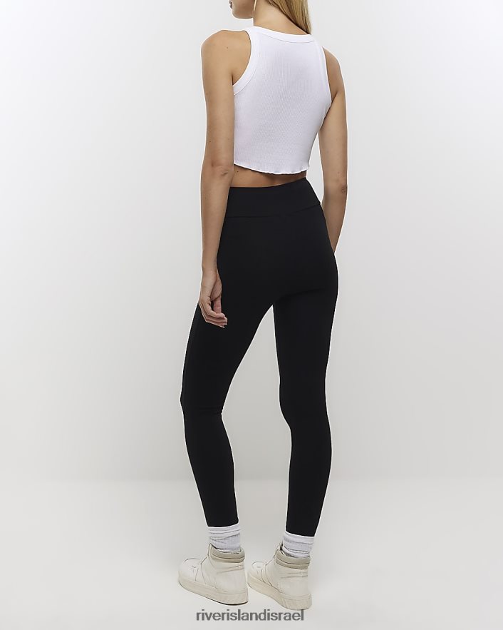 לבוש River Island חותלות בגזרה גבוהה שָׁחוֹר נשים BDZ4083741