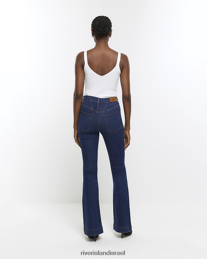לבוש River Island ג'ינס עם מותן גבוה כְּחוֹל נשים BDZ4083761