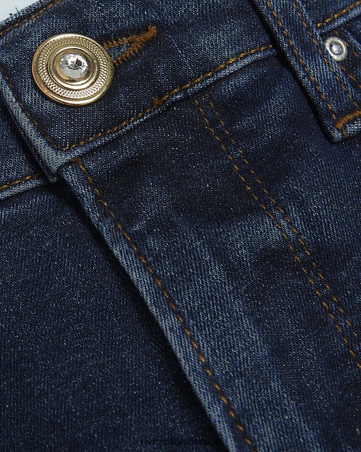 לבוש River Island ג'ינס עם מותן גבוה כְּחוֹל נשים BDZ4083761