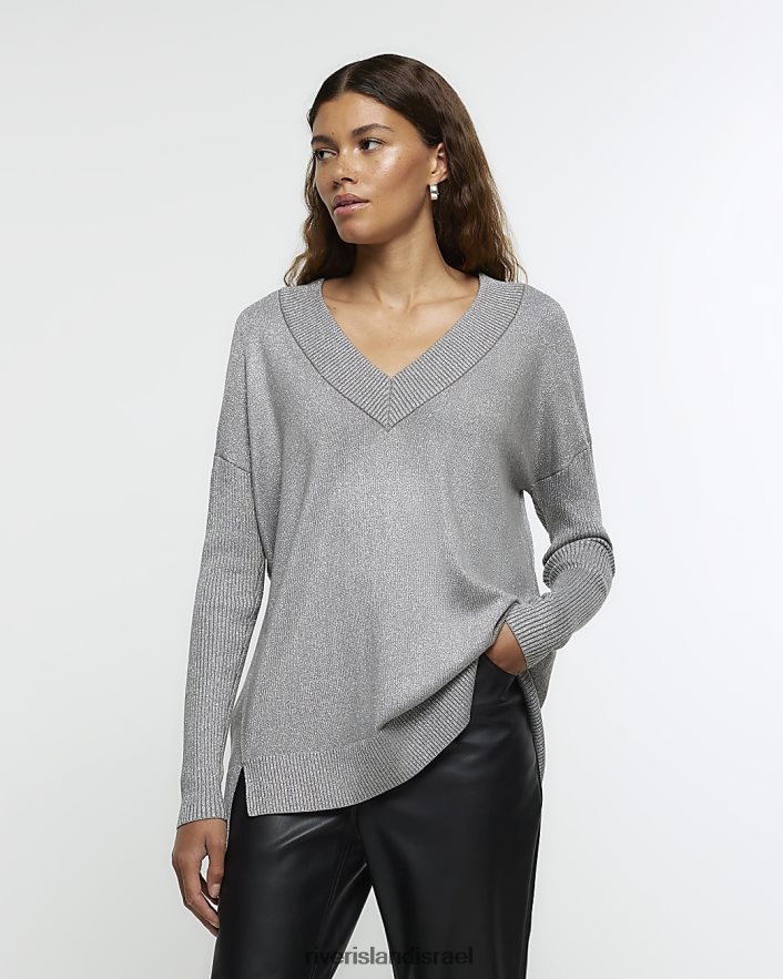 לבוש River Island מגשר קל משקל כסף נשים BDZ4083767