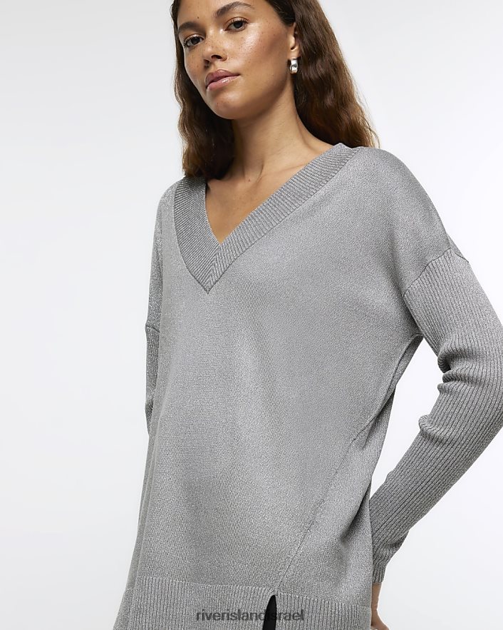 לבוש River Island מגשר קל משקל כסף נשים BDZ4083767