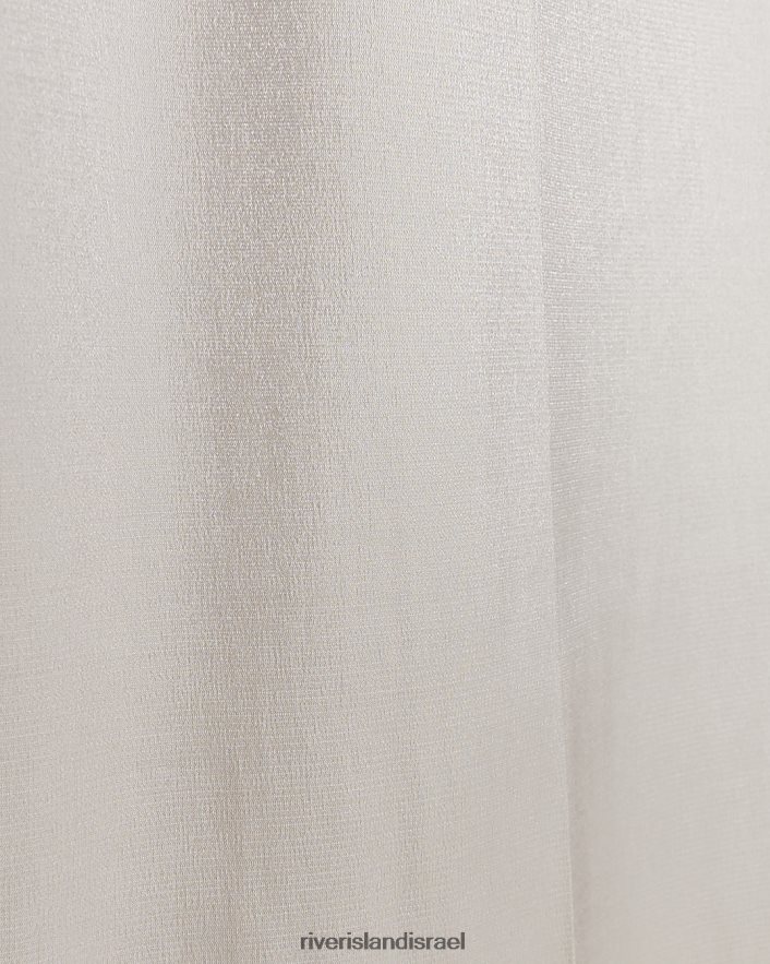 לבוש River Island מכנסיים רחבים בז' נשים BDZ4083773