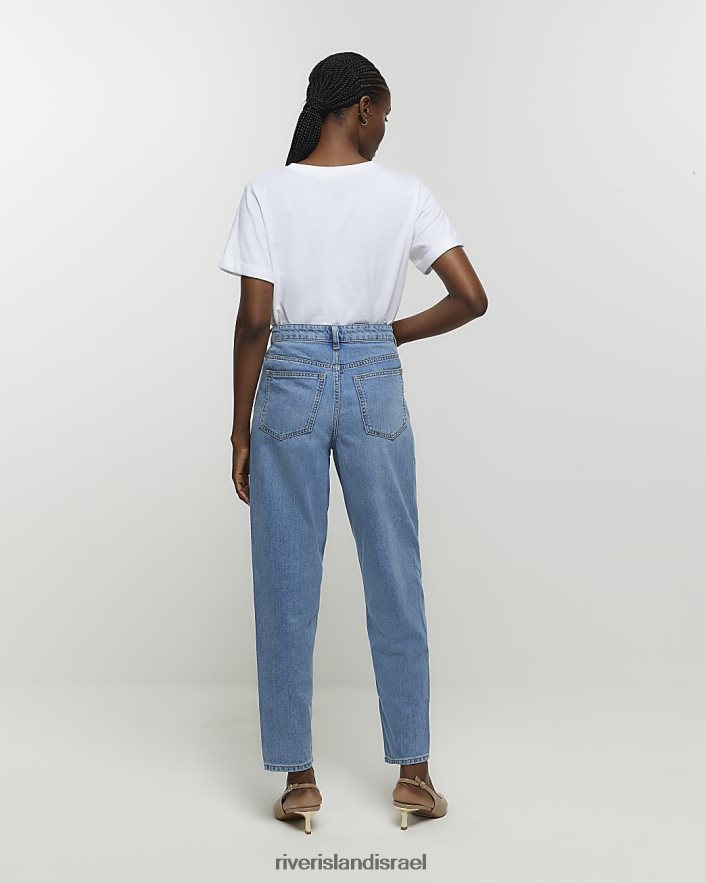 לבוש River Island ג'ינס מחודד בגזרה גבוהה כְּחוֹל נשים BDZ4083783