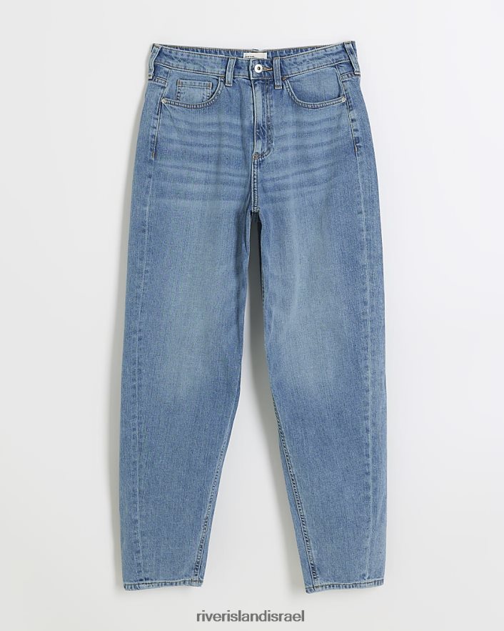 לבוש River Island ג'ינס מחודד בגזרה גבוהה כְּחוֹל נשים BDZ4083783