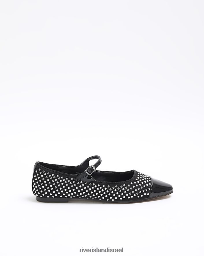 הַנעָלָה River Island נעלי בלט יהלומים שָׁחוֹר נשים BDZ4083787