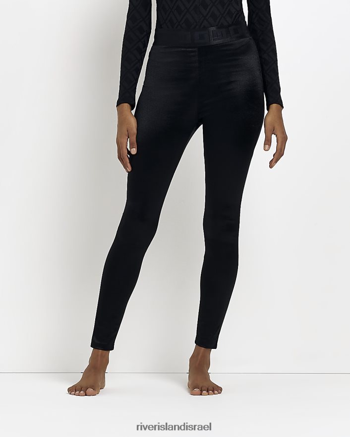 לבוש River Island חותלות סאטן שָׁחוֹר נשים BDZ4083810