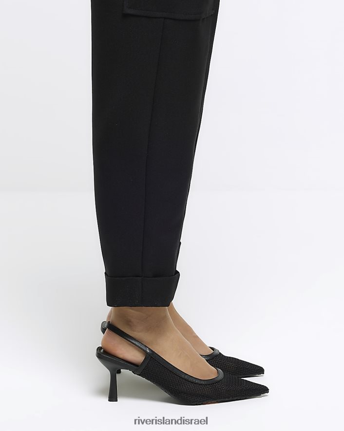 הַנעָלָה River Island נעלי עקב רשת שָׁחוֹר נשים BDZ408381