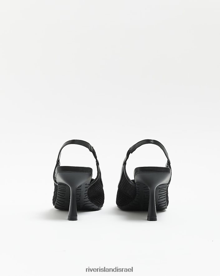 הַנעָלָה River Island נעלי עקב רשת שָׁחוֹר נשים BDZ408381