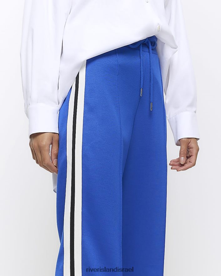 לבוש River Island רצועות צד רגליים רחבות כְּחוֹל נשים BDZ4083820