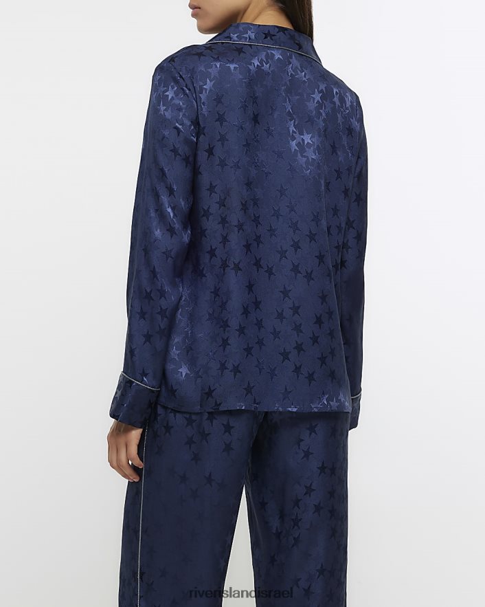 לבוש River Island חולצת פיג'מה כוכב ג'קארד חיל הים נשים BDZ4083831