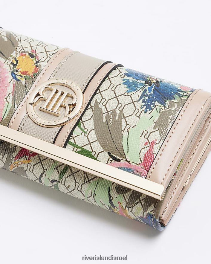 אביזרים River Island ארנק מונוגרמה רי פרחוני בז' נשים BDZ4083856