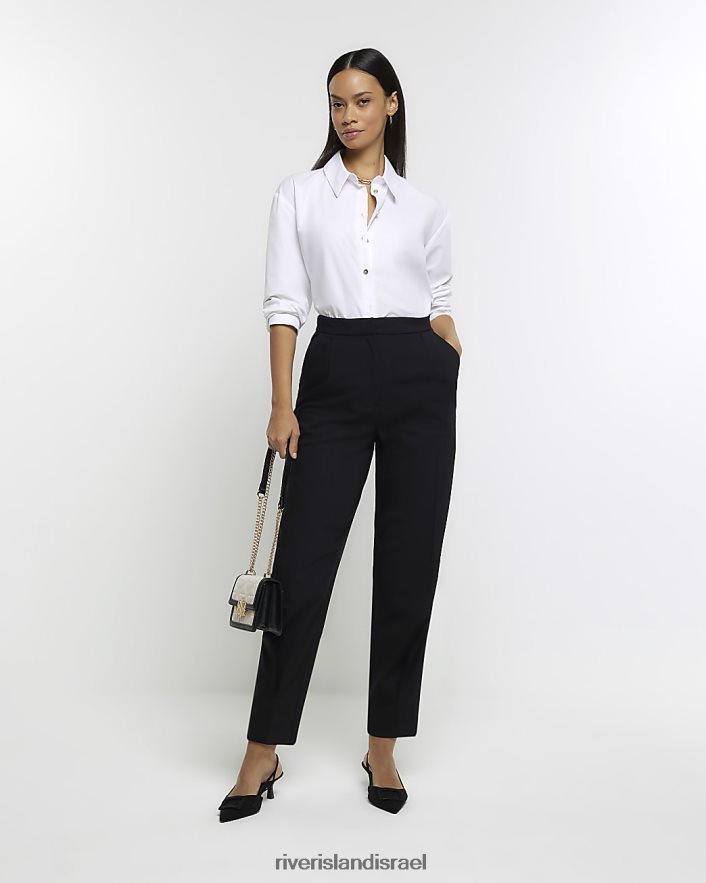לבוש River Island מכנסיים חכמים לסיגריה שָׁחוֹר נשים BDZ4083857