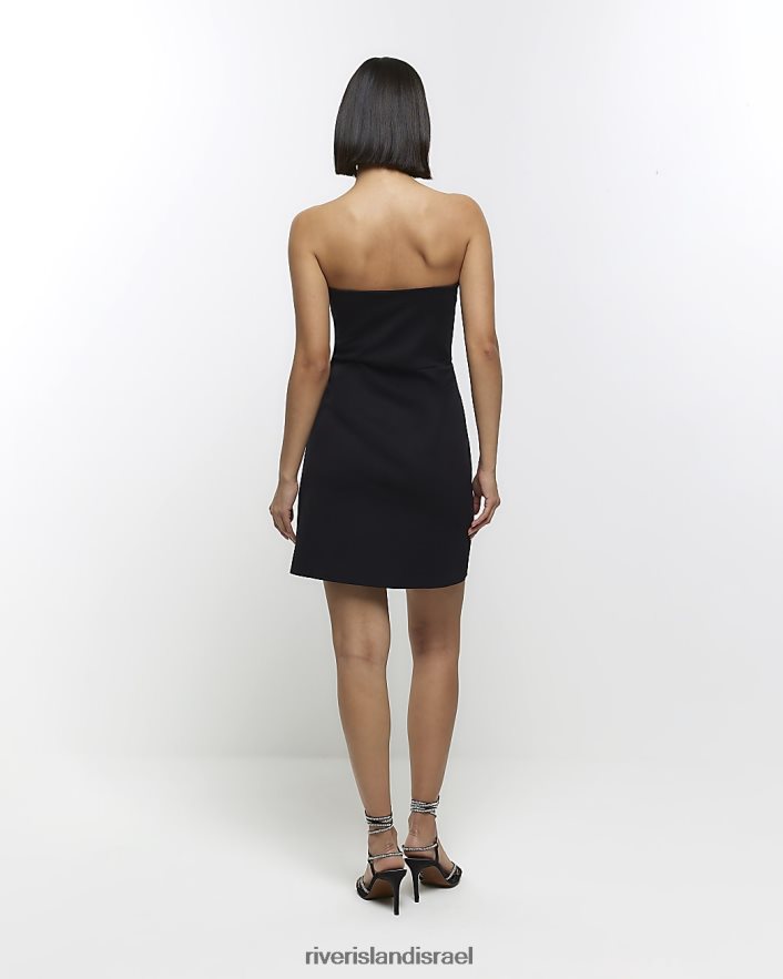 לבוש River Island שמלת מיני קשת בנדו שָׁחוֹר נשים BDZ4083865