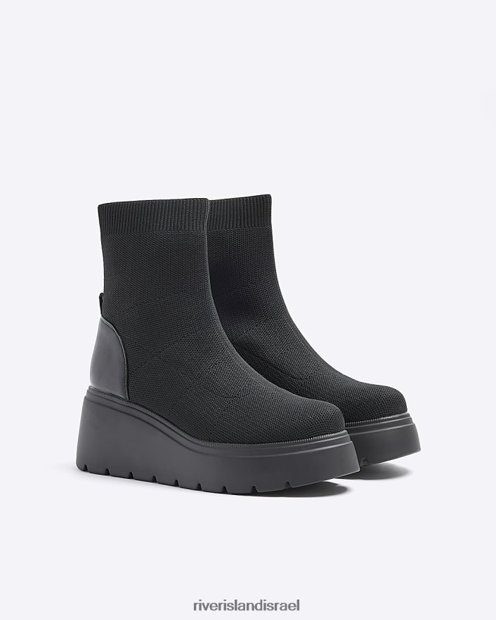 הַנעָלָה River Island מגפונים שמנמנים עם טריז שָׁחוֹר נשים BDZ4083900