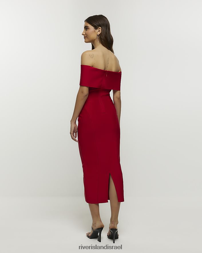 לבוש River Island שמלת מקסי ברדו אָדוֹם נשים BDZ4083911