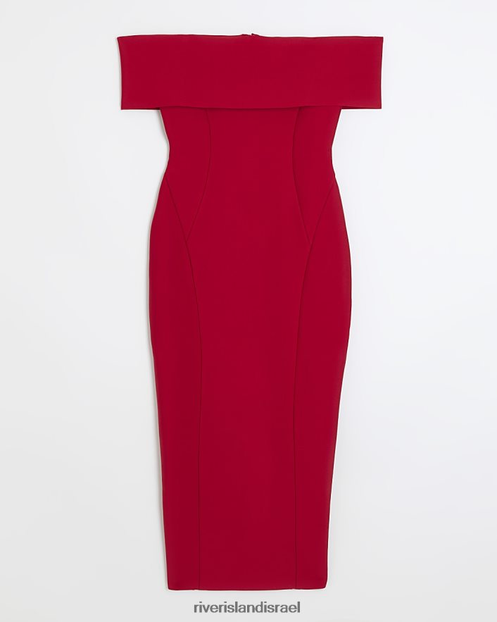 לבוש River Island שמלת מקסי ברדו אָדוֹם נשים BDZ4083911