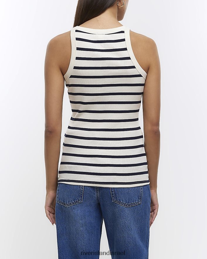 לבוש River Island פסים של אפוד רייסר חיל הים נשים BDZ4083919