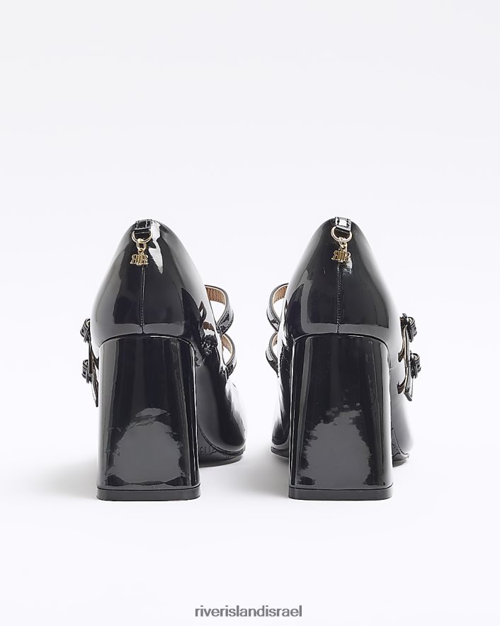 הַנעָלָה River Island נעלי עקב בלוק רצועה שָׁחוֹר נשים BDZ408391