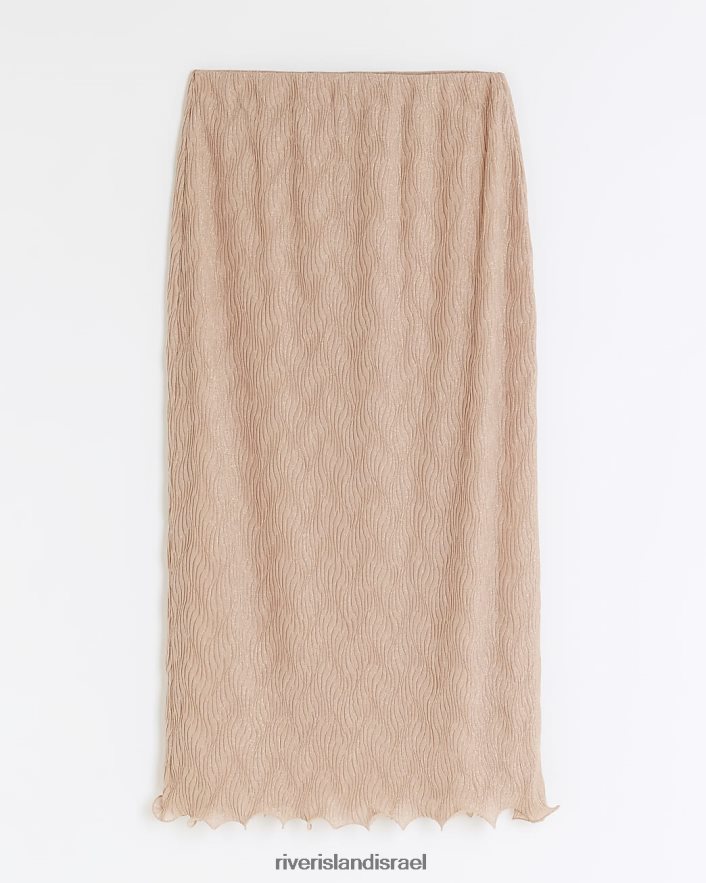 לבוש River Island חצאית מידי עם סלסולים וָרוֹד נשים BDZ4083922