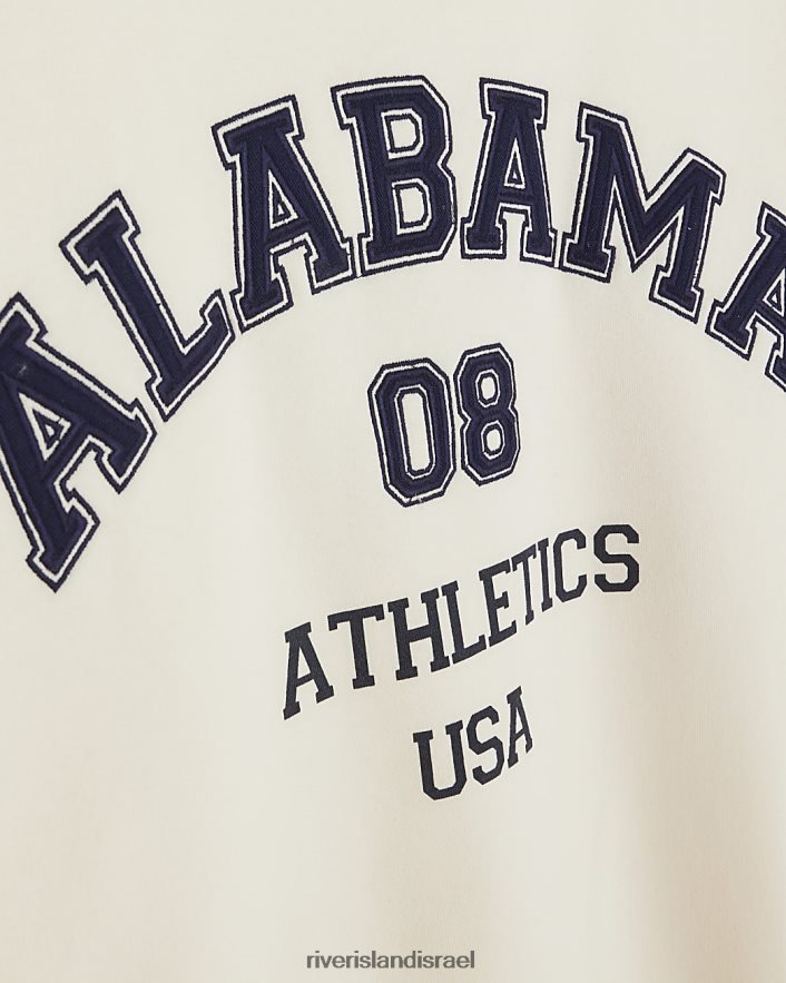 לבוש River Island סווטשירט גרפי בז' נשים BDZ4083927