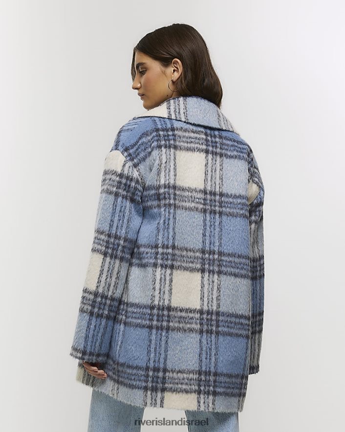 לבוש River Island מעיל בדוק כְּחוֹל נשים BDZ4083928