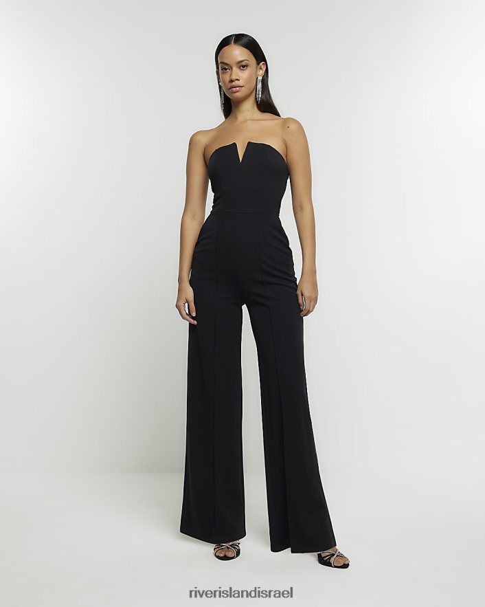 לבוש River Island סרבל בנדו שָׁחוֹר נשים BDZ4083936