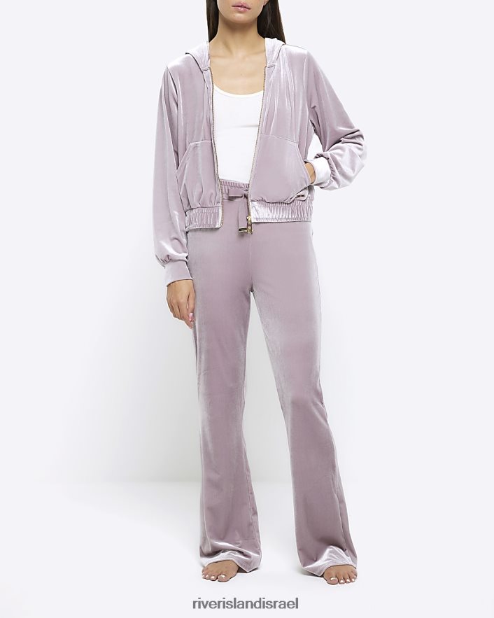 לבוש River Island קפוצ'ון קטיפה סָגוֹל נשים BDZ4083938