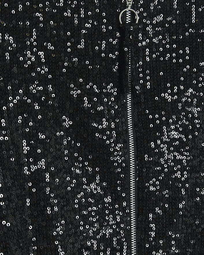 לבוש River Island ז'קט בומבר נצנצים שָׁחוֹר נשים BDZ4083952