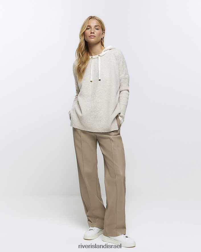 לבוש River Island מגשר עם קפוצ'ון בז' נשים BDZ4083977