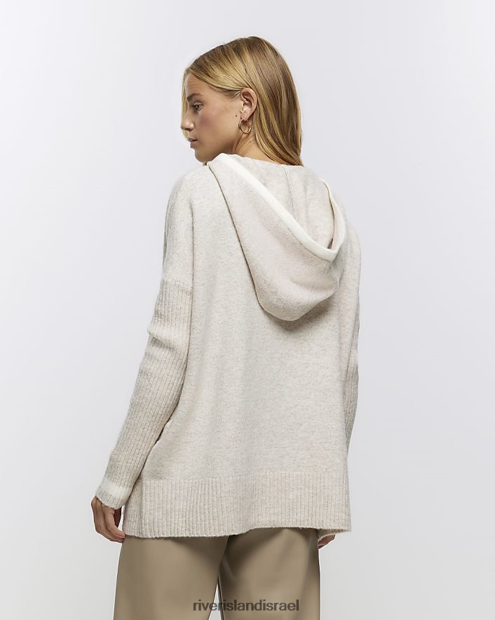 לבוש River Island מגשר עם קפוצ'ון בז' נשים BDZ4083977