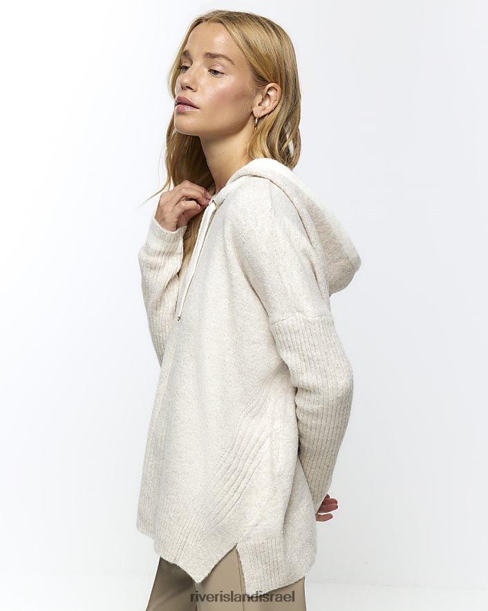 לבוש River Island מגשר עם קפוצ'ון בז' נשים BDZ4083977