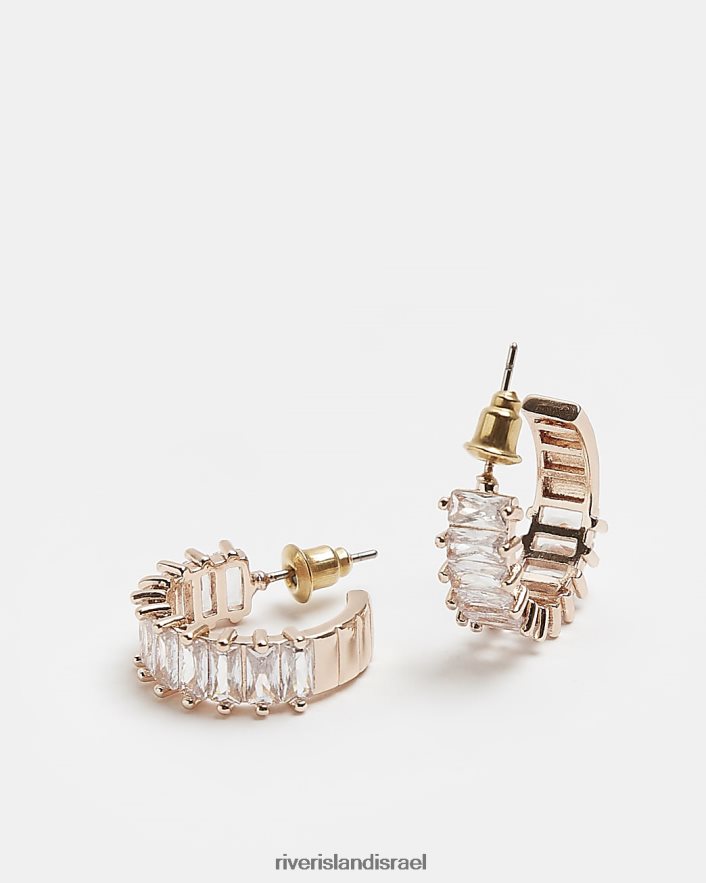 אביזרים River Island עגילי חישוק מאבן זהב נשים BDZ4083995