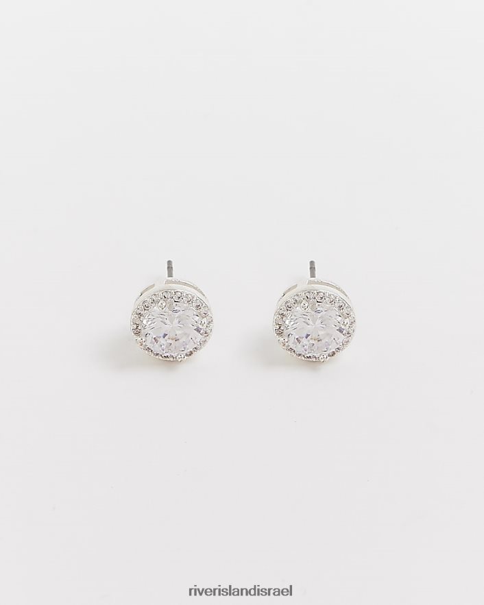 אביזרים River Island עגילי יהלומים צמודים כסף נשים BDZ4084001