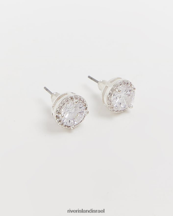 אביזרים River Island עגילי יהלומים צמודים כסף נשים BDZ4084001