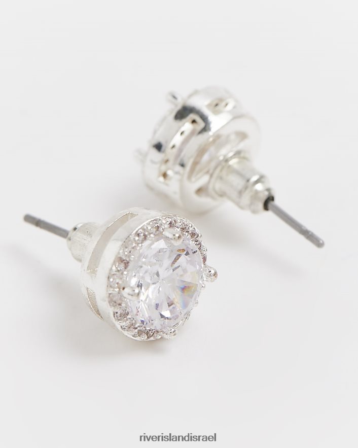 אביזרים River Island עגילי יהלומים צמודים כסף נשים BDZ4084001