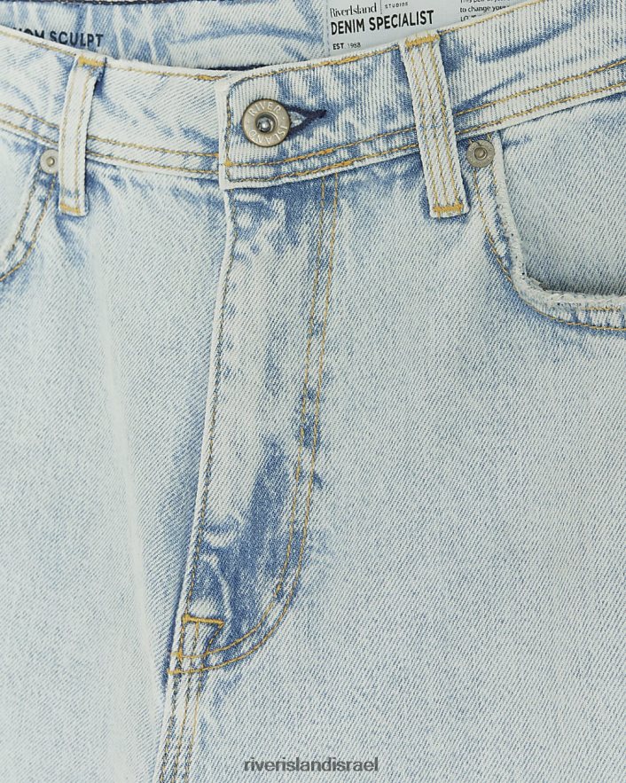 לבוש River Island ג'ינס אמא מחטב עם מותן גבוה כְּחוֹל נשים BDZ4084006