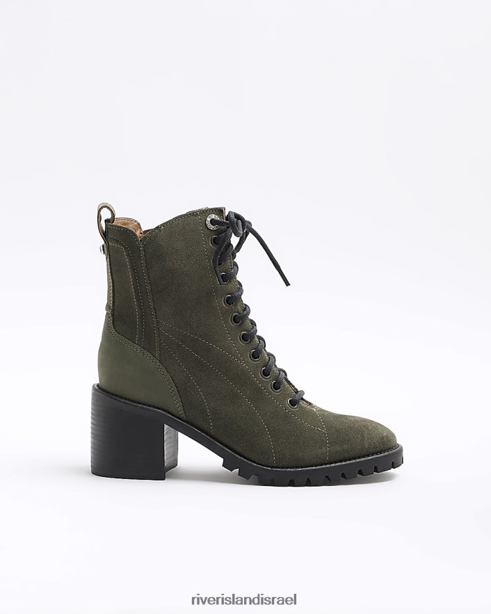 הַנעָלָה River Island מגפיים עם עקב בלוק זמש חָקִי נשים BDZ4084017