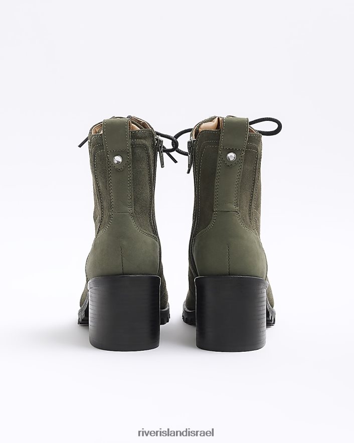 הַנעָלָה River Island מגפיים עם עקב בלוק זמש חָקִי נשים BDZ4084017